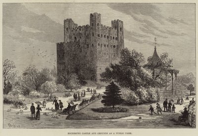 Castello di Rochester e giardini come parco pubblico da Frank Watkins